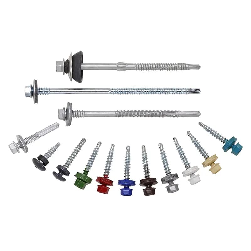 Farmer screws for Metal for Roofing Farmer screws specifically engineered for metal roofing applications.