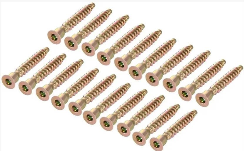Furniture Confirmat Screw Yellow Zinc Plated Product Furniture Confirmat Screw Yellow Zinc Plated Product
