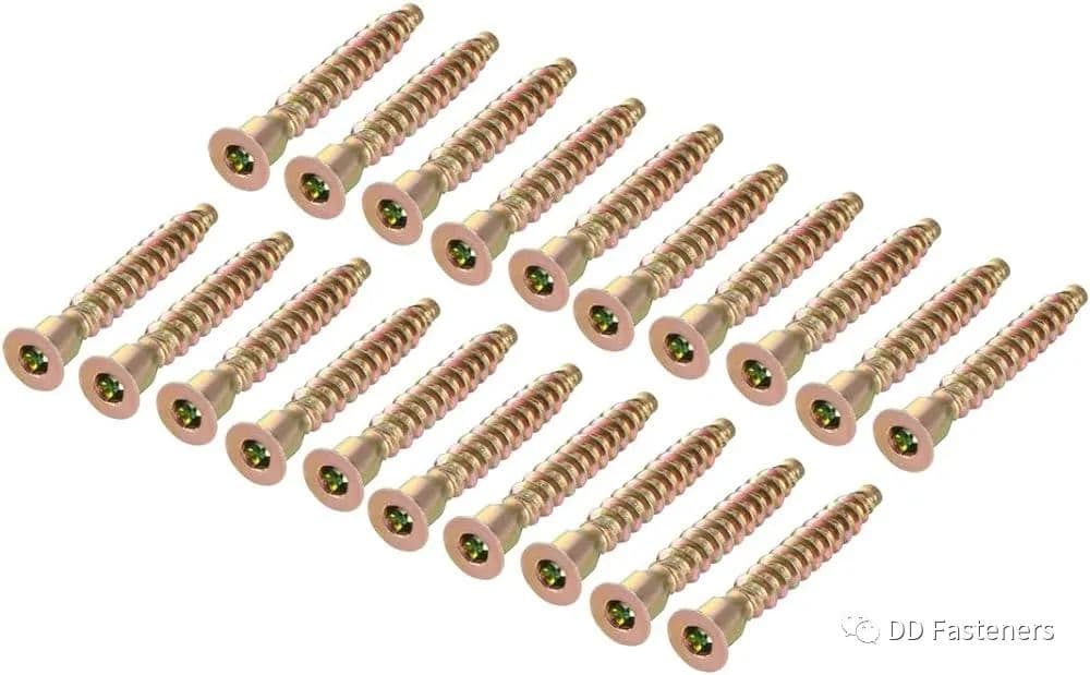 Furniture Confirmat Screw Yellow Zinc Plated Product Furniture Confirmat Screw Yellow Zinc Plated Product